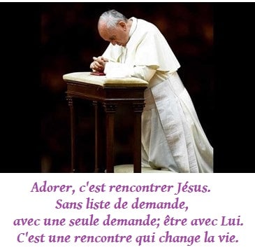 pape en priere